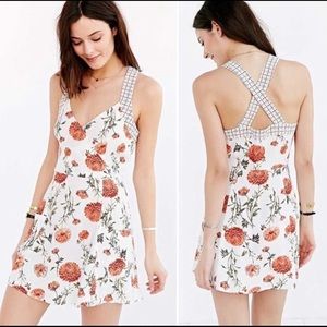 Urban Outfitters Kimchi Blue Floral Cross Back Mini Dress